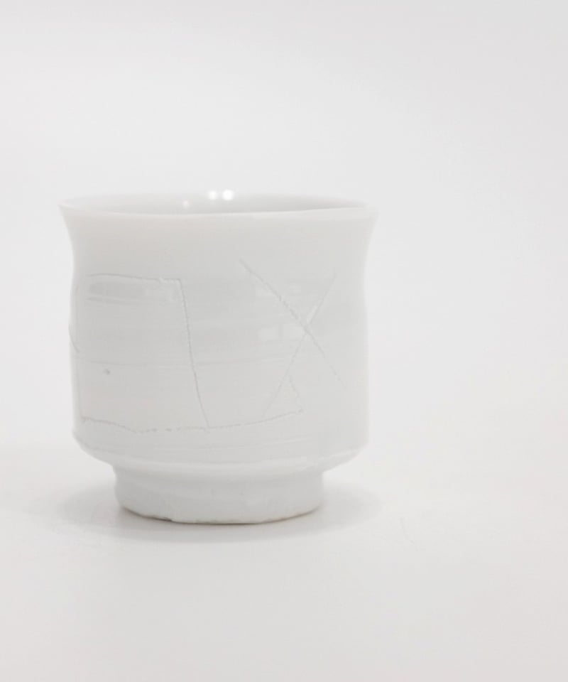 鯉江良二 白磁ぐい呑 共箱 | LAPIN ART ONLINE