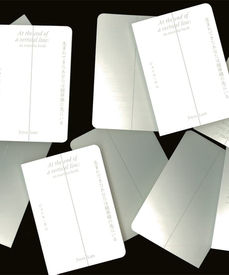 『生まれてきたあなたは縦単線の先にいる』 At the end of a vertical line: an exercise book