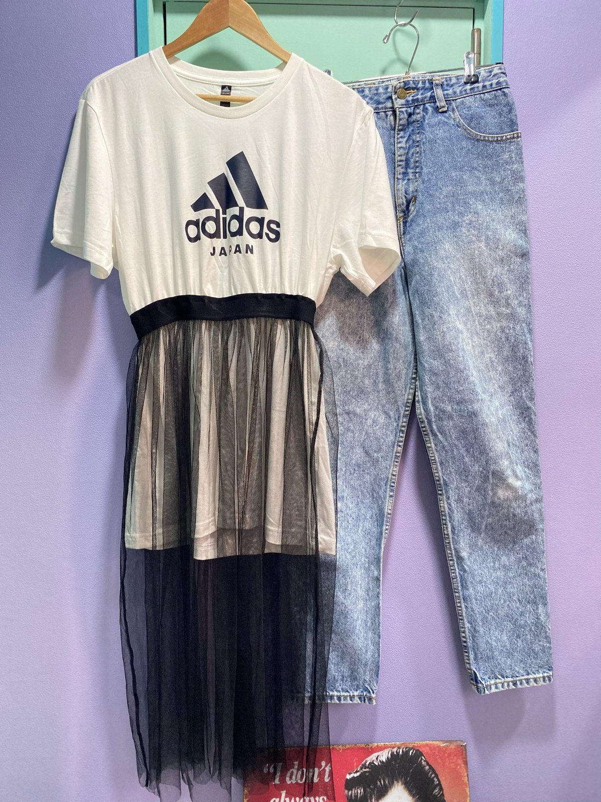 remake/adidas black tulle one-piece | 古着屋 BIG B remake/adidas black tulle one-piece | 古着屋 BIG B