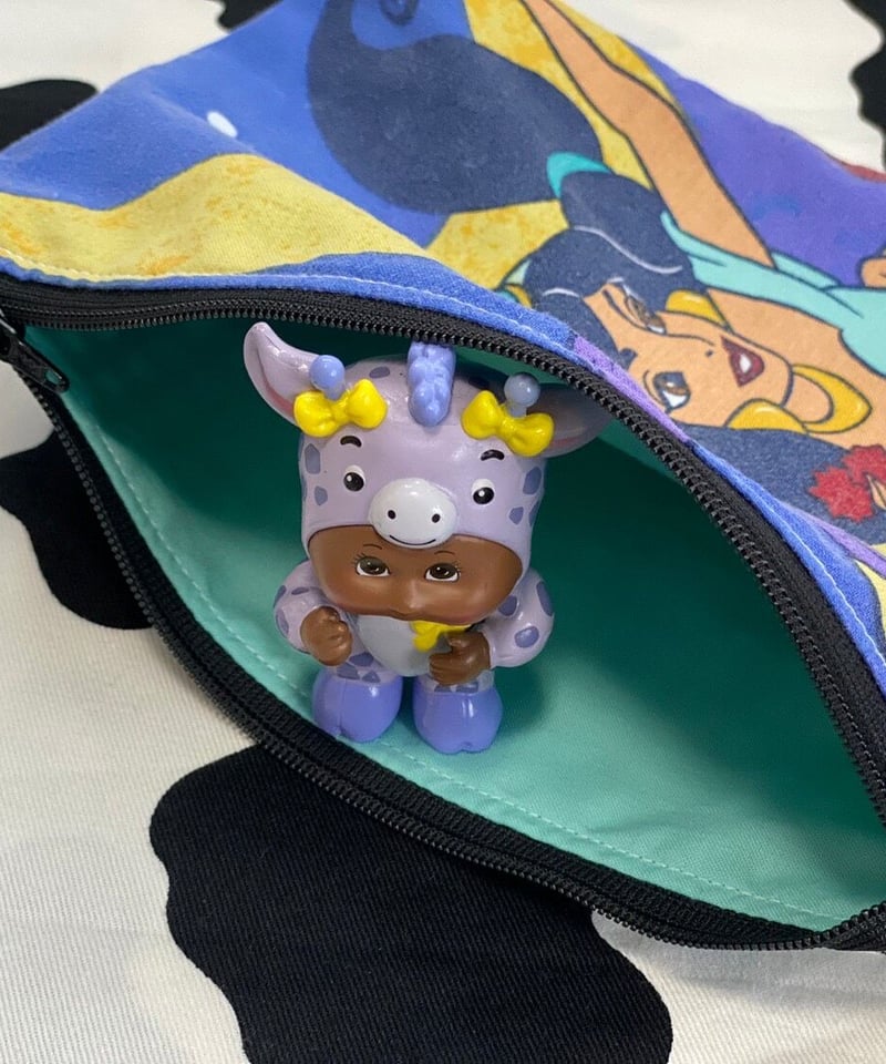 ハンドメイド：ふかふかペーパーポーチ/ペーパーバッグ/くまちゃん ハンドメイド：ふかふかペーパーポーチ/ペーパーバッグ/くまちゃん