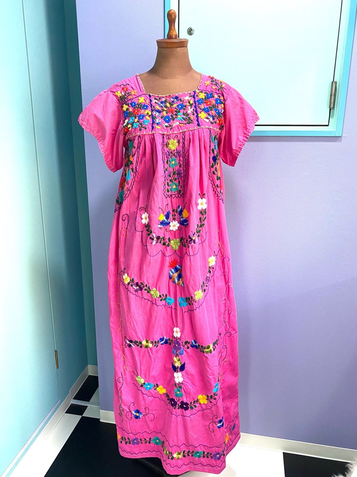 メキシコ刺繍ワンピース ピンク | 古着屋 BIG BABY (ビッグベビー) 
