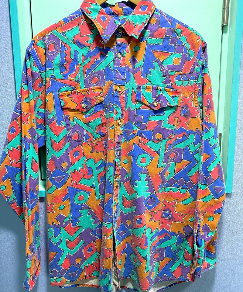 used／カラフル総柄シャツ | 古着屋 BIG BABY