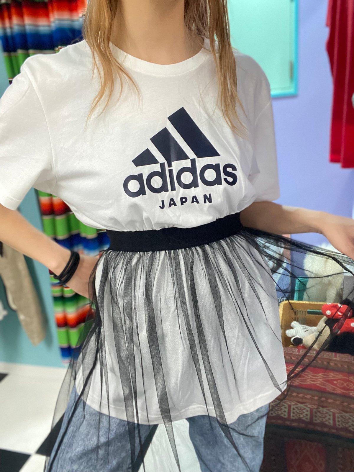 remake／adidas black tulle one-piece | 古着屋 BIG B