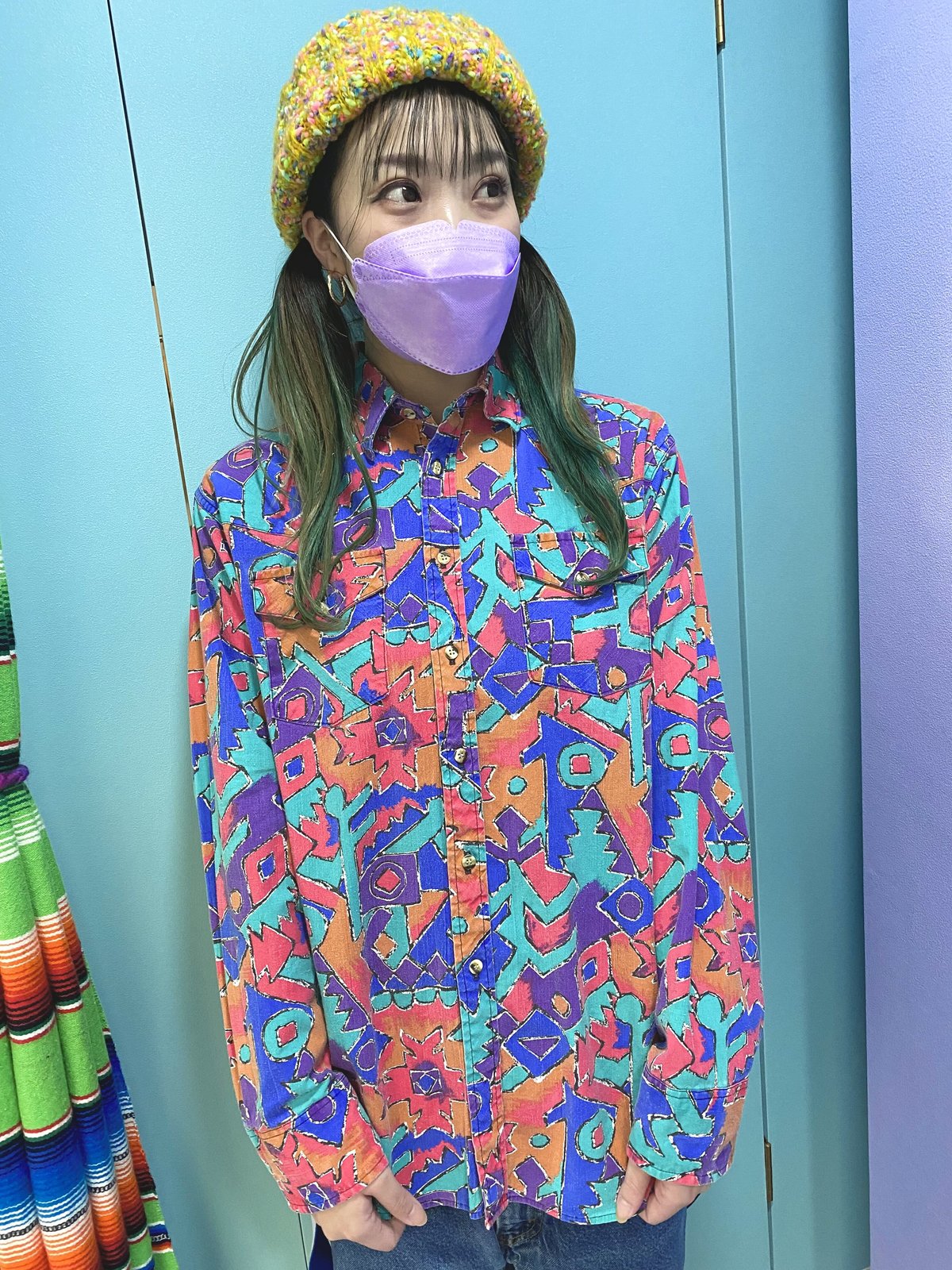used/カラフル総柄シャツ | 古着屋 BIG BABY