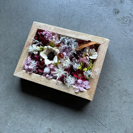 母の日ギフトFlower Frame S (予約販売)  暖色カラー色おまかせ