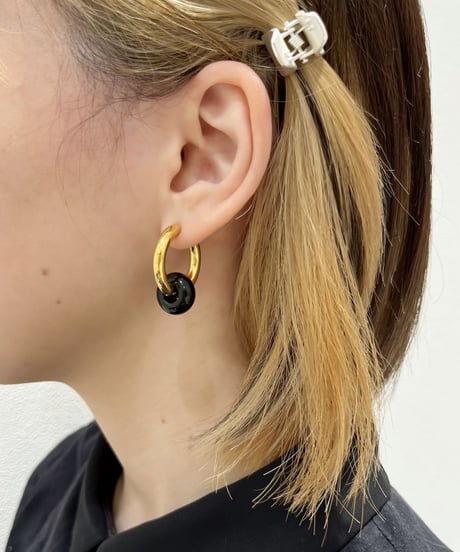 [ピアス]　2wayフープ（素材：ステンレス）