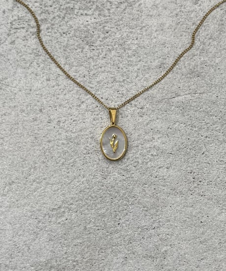 [ネックレス]　シェルチューリップ（素材：ステンレス）