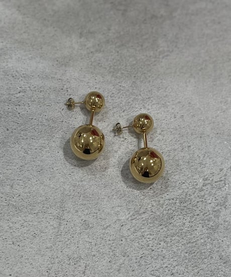 [ピアス] ダブルボール（素材：ステンレス）