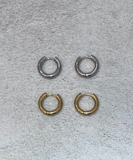 [ピアス] 15mmフープ/ゴールド/シルバー（素材：ステンレス）