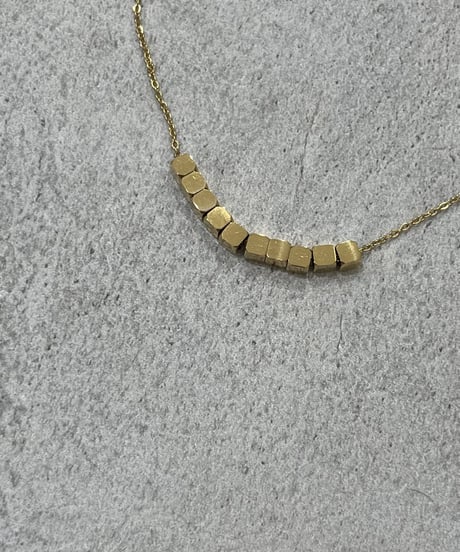 [ネックレス]　シンプルダイスチェーン（素材：ステンレス）