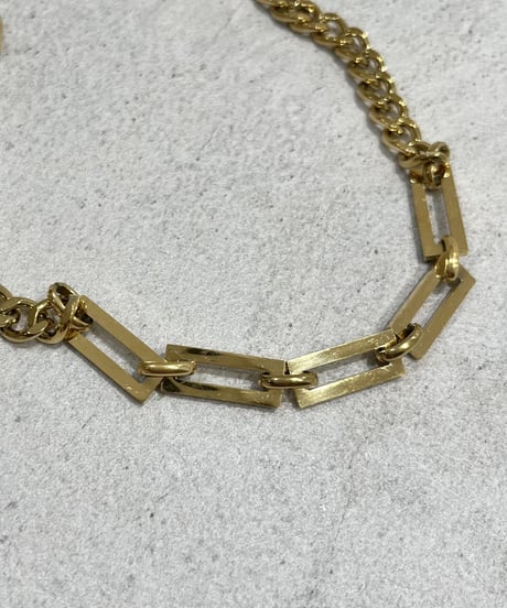[ネックレス] アシンメトリーチェーン（素材：ステンレス）