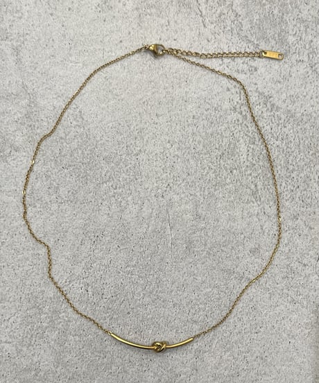 [ネックレス]  ロングノット（素材：ステンレス）