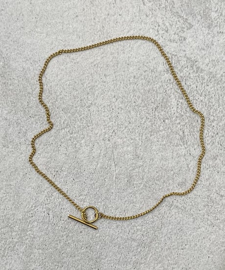 [ネックレス]　シンプルスルーフープ（素材：ステンレス）