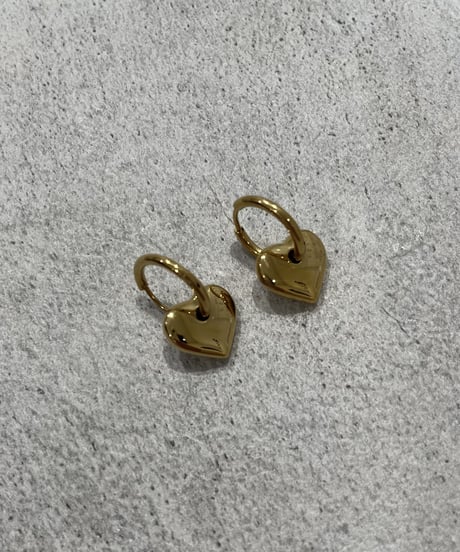 [ピアス]　2wayハート（素材：ステンレス）