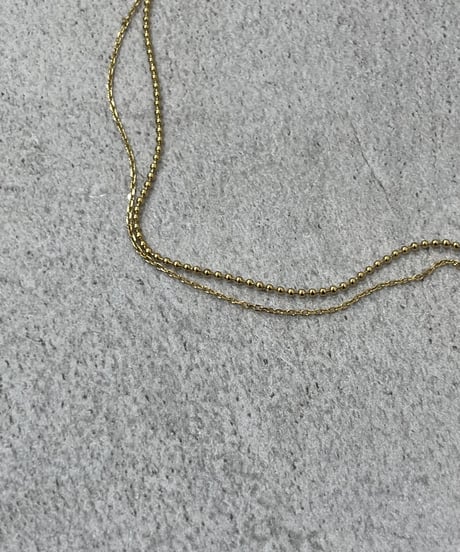 [ネックレス]  レイヤードシンプルチェーン（素材：ステンレス）