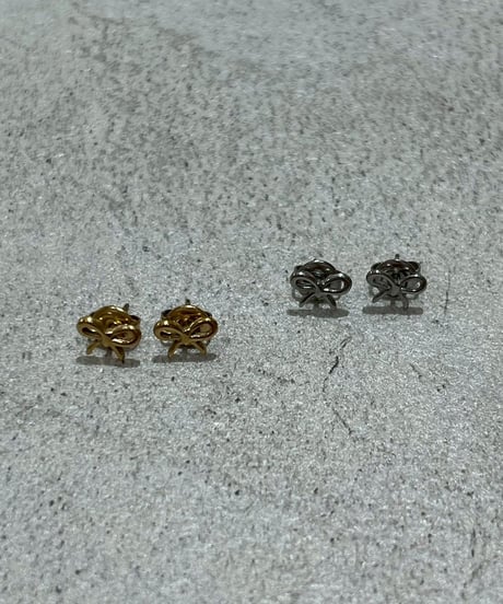 [ピアス] aucaミニリボン（素材：ステンレス）