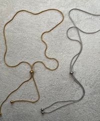 [ネックレス] 2wayラリアットチェーン（素材：ステンレス）