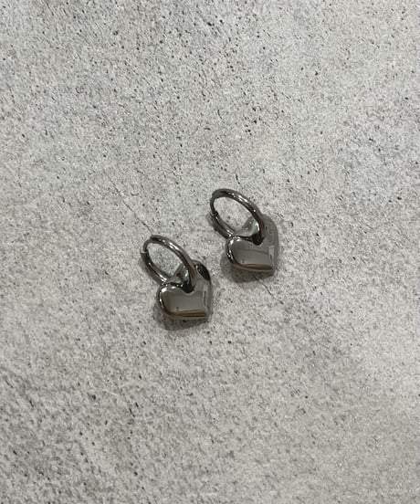 [ピアス]　2wayハート（素材：ステンレス）