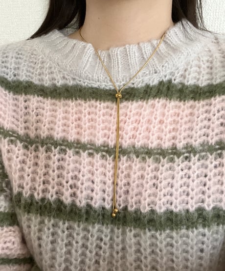 [ネックレス] 2wayラリアットチェーン（素材：ステンレス）