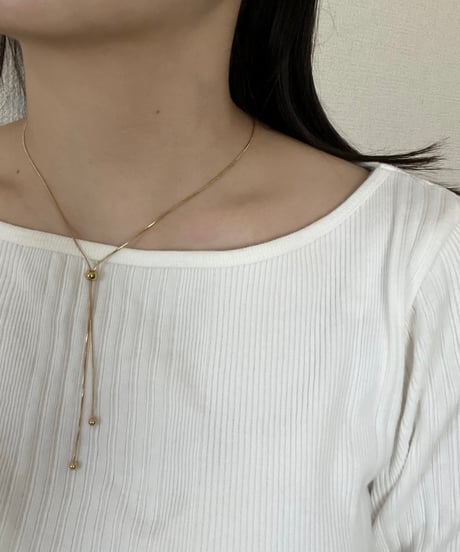 [ネックレス] ミニボール（素材：ステンレス）