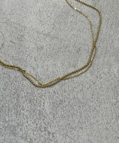 [ネックレス]  レイヤードシンプルチェーン（素材：ステンレス）