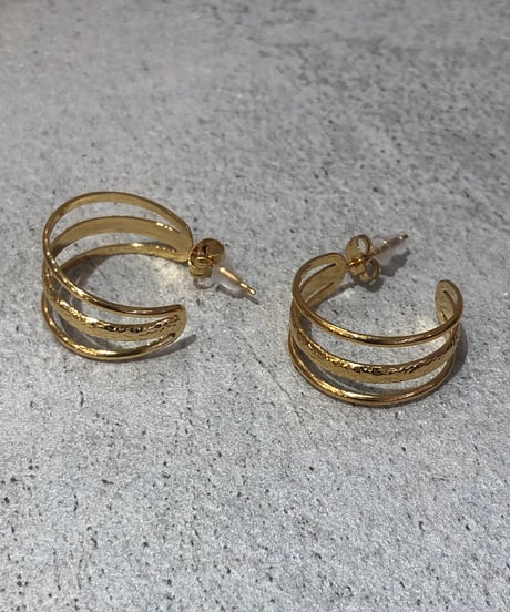 [ピアス] ラインフープ（素材：ステンレス）