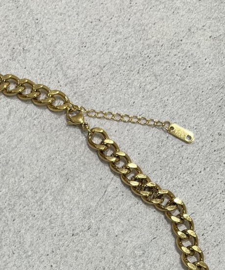 [ネックレス] アシンメトリーチェーン（素材：ステンレス）