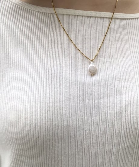 [ネックレス] パール（素材：ステンレス）