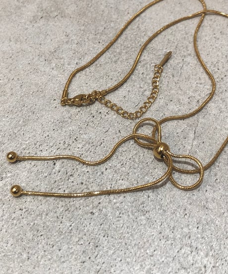 [ネックレス] リボン（素材：ステンレス）