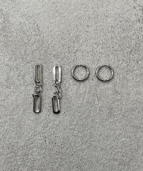 [ピアス]　2wayチェーン（素材：ステンレス）