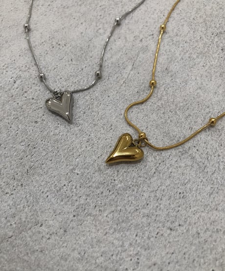 [ネックレス]　シェイプハート（素材：ステンレス）