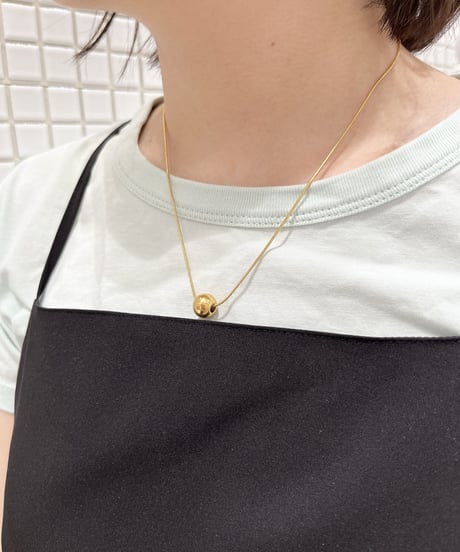 [ネックレス]  ワンボール（素材：ステンレス）