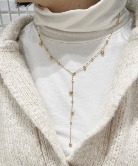 [ネックレス]　ランダムドロップ（素材：ステンレス）