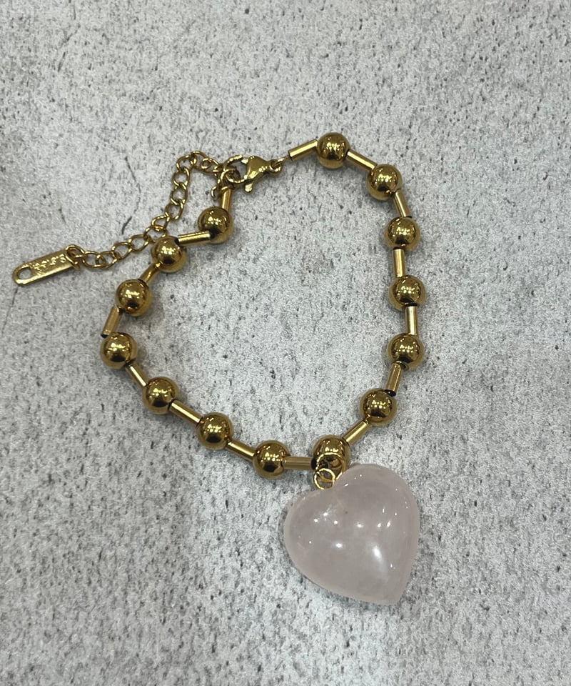 ☆(なでしこ様専用！)リッチサンストーン ハート ブレスレット(SA+)