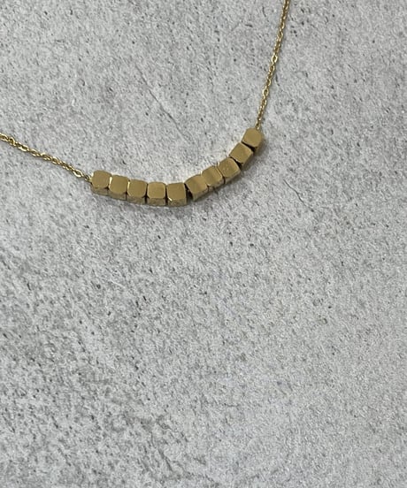 [ネックレス]　シンプルダイスチェーン（素材：ステンレス）