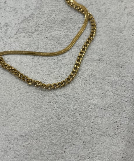 [ネックレス] ダブルボールドチェーン（素材：ステンレス）