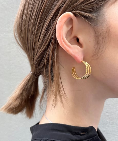 [ピアス] ラインフープ（素材：ステンレス）