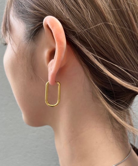 [ピアス] ロングフープ（素材：ステンレス）