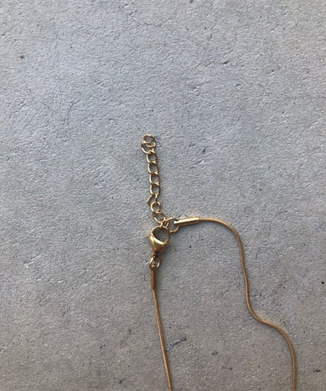 [ネックレス] 1mm スネークショートゴールド（素材：ステンレス）