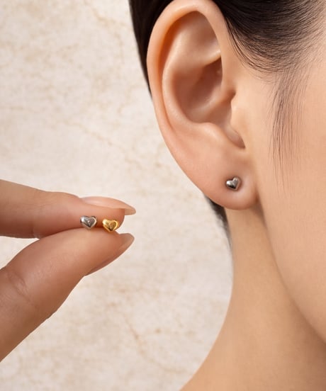 [ピアス] aucaミニハート（素材：ステンレス）