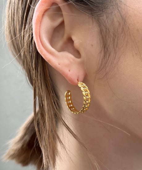 [ピアス] チェーン（素材：ステンレス）