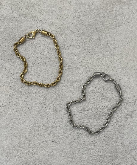 [ブレスレット]  スクリューロープブレス（素材：ステンレス）