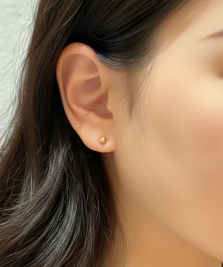 [ピアス] aucaミニハート（素材：ステンレス）