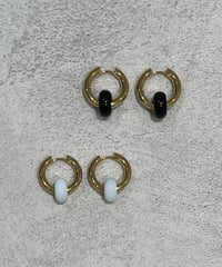 [ピアス]　2wayフープ（素材：ステンレス）