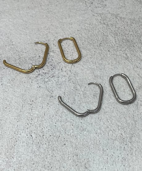 [ピアス] ロングフープ（素材：ステンレス）