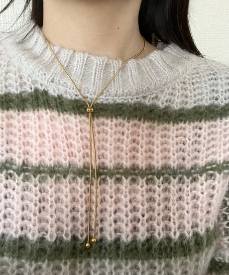 [ネックレス] 2wayラリアットチェーン（素材：ステンレス）