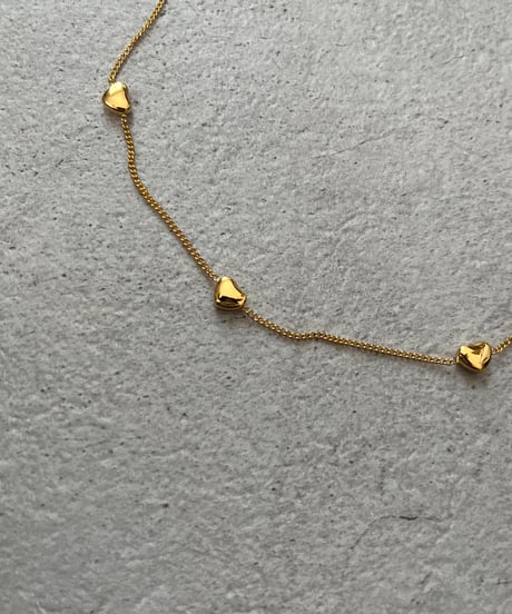 [ネックレス] プチハートチェーン（素材：ステンレス）