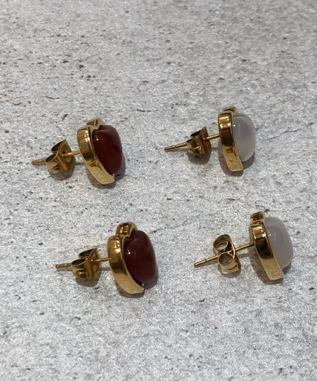 [ピアス] フレームジェルハート（素材：ステンレス）
