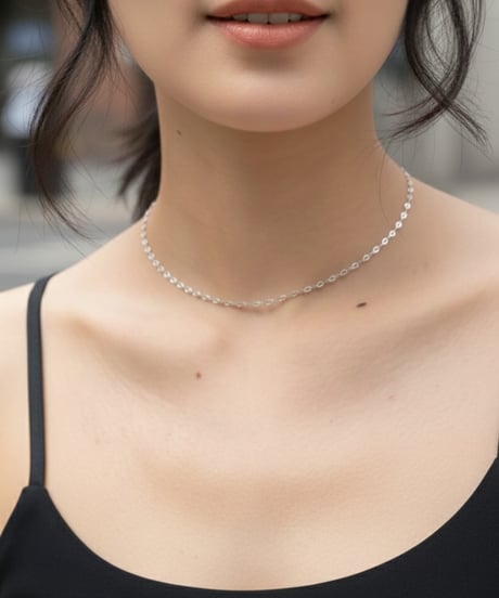 [ネックレス] シンプルチェーン（素材：ステンレス）