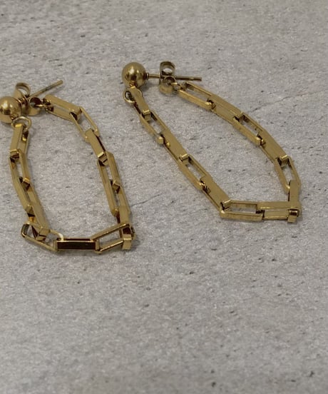 [ピアス] ロングチェーン（素材：ステンレス）